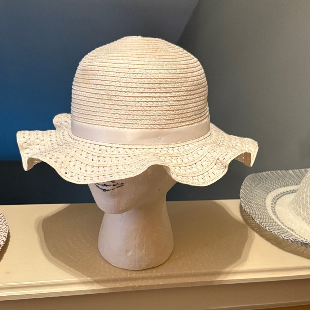 Cream Kids Sun Hat